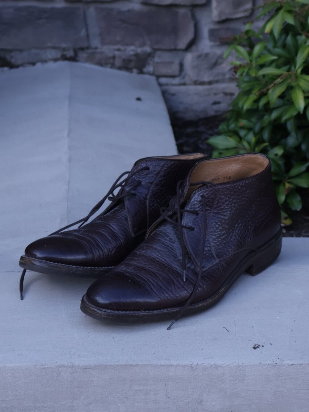 Gravati for Marios Men’s Brown Peccary Leather Chukka Boots Size 9.5 M